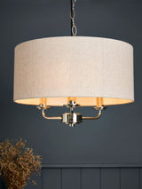 Next BHS Polished Nik Grey Henry 3 Ceiling Pendant Light- Buy online at McGrocer
