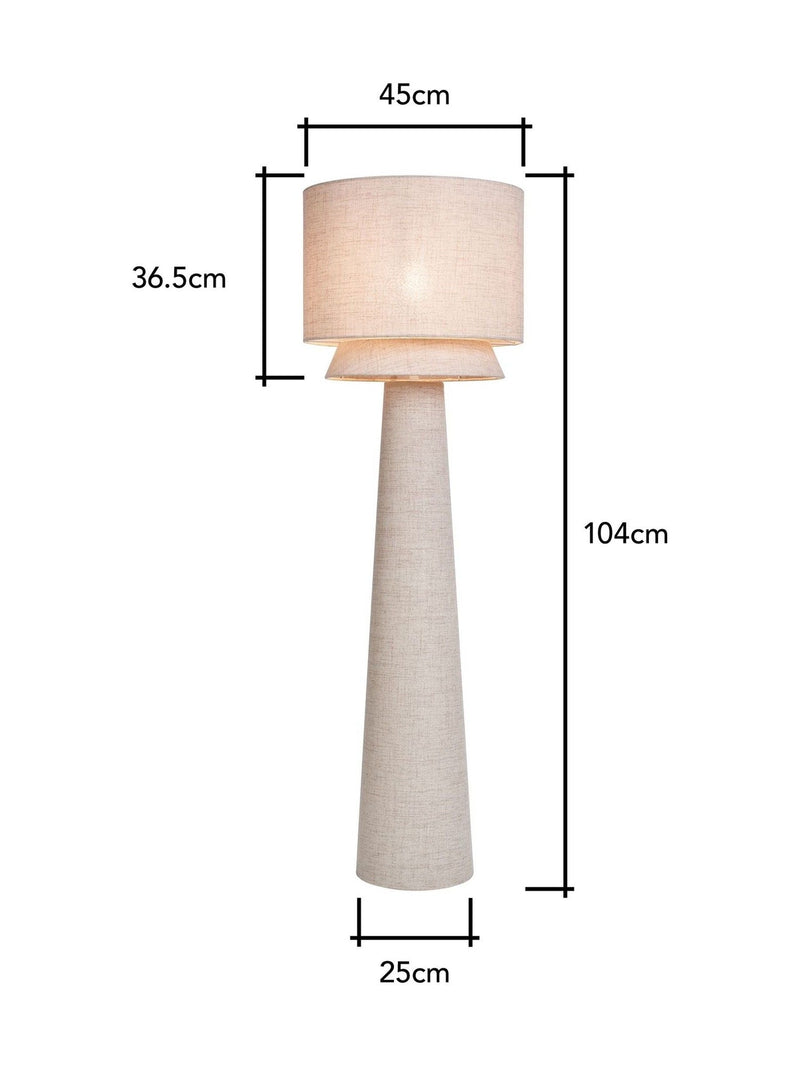 BHS natural terri tiered floor lamp, UK version