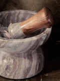 N.Premium marble and wood pestle and mortar 12cm (British brand)