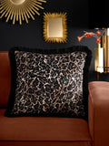 Laurence Llewelyn-Bowen leopard print velvet cushion 43cm, UK version