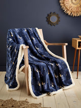 Next Fusion Navy Cosmic Star Fleece Throw 150cm x 200cm- Buy online at McGrocer