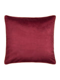 Laurence Llewelyn-Bowen burgundy velvet Morris Major chintz cushion 55x55cm (British brand)