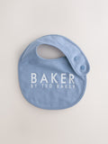 Baker by Ted Baker blue baby bibs 2 pack (British brand)