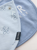 Baker by Ted Baker blue baby bibs 2 pack (British brand)