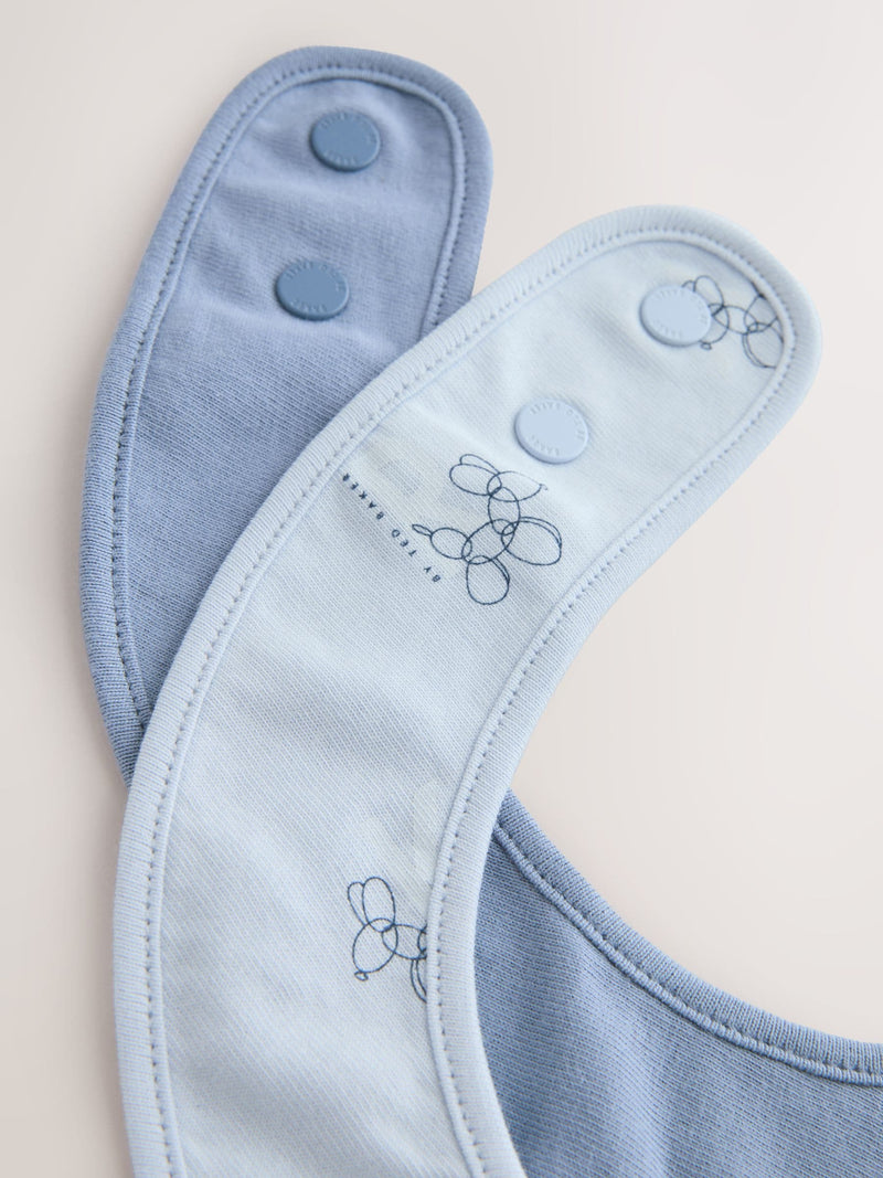 Baker by Ted Baker blue baby bibs 2 pack (British brand)