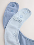 Baker by Ted Baker blue baby bibs 2 pack (British brand)