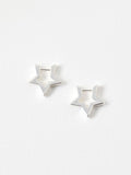 Oliver Bonas Silver Tone Star Outline Hoop Earrings