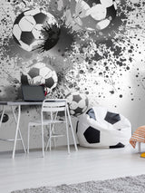 Next Origin Murals Grey Football Splash Wall Mural 3.5M x 2.8M- Buy online at McGrocer