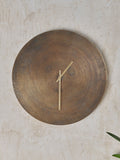 Nkuku Brass Okota wall clock 38cm, imported from the UK