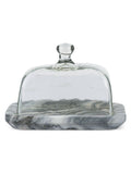 Nkuku Grey Kallso marble butter dish, imported from the UK