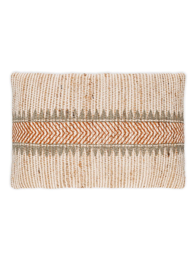 Nkuku natural jute and cotton cushion cover 42x62cm, imported from the UK