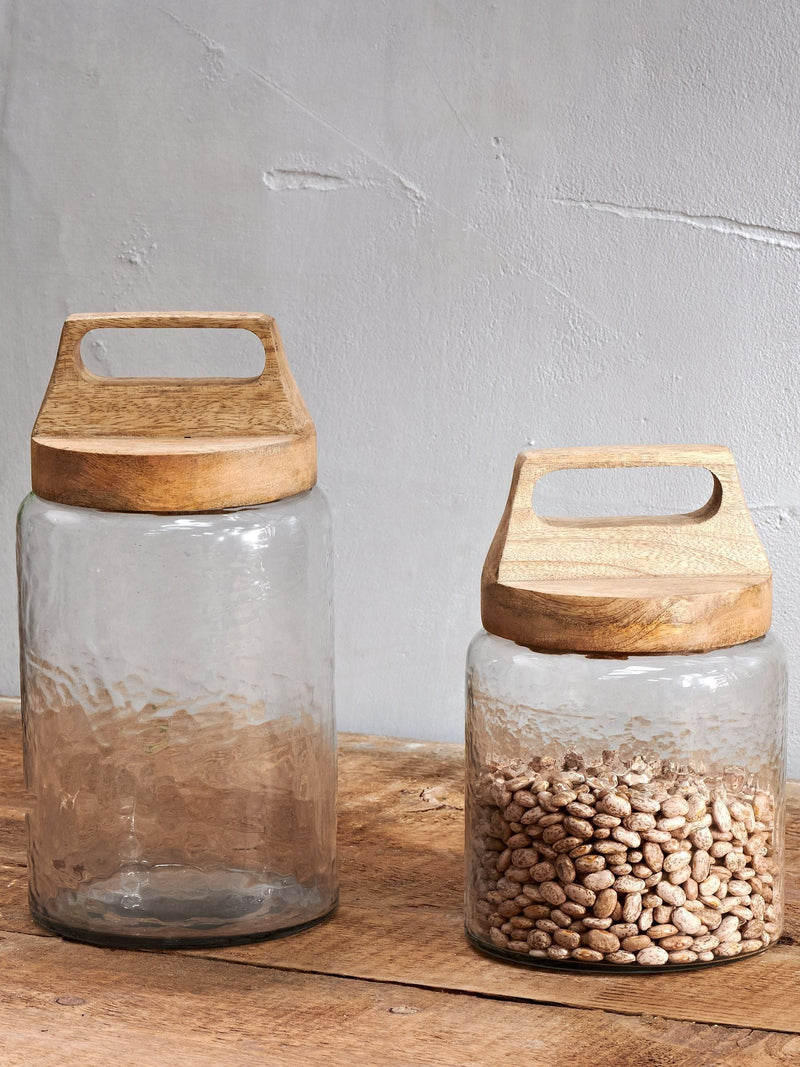 Nkuku Clear Kitto glass storage jar, imported from the UK
