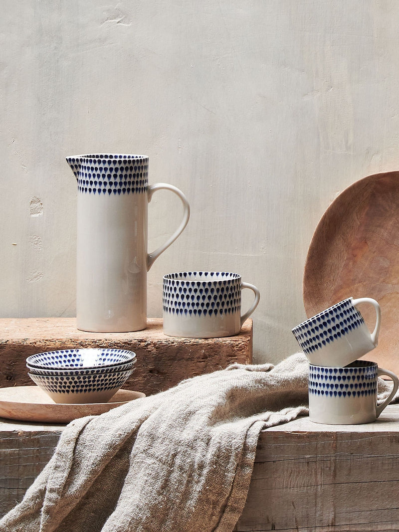 Nkuku Blue Drop jug imported from the UK