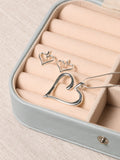 Simply Silver open heart stud earrings 8mm x 10mm (British brand)
