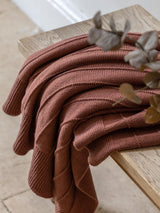 Next Gallery Home Orange Alessa Knit Nutmeg Throw- Buy online at McGrocer