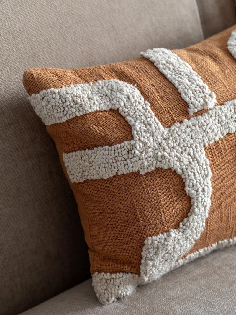 Gallery Home orange embroidered cushion, UK version