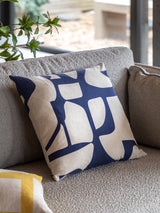 Next Gallery Home Blue Nara Graphic Cushion 45 x 45cm- Buy online at McGrocer