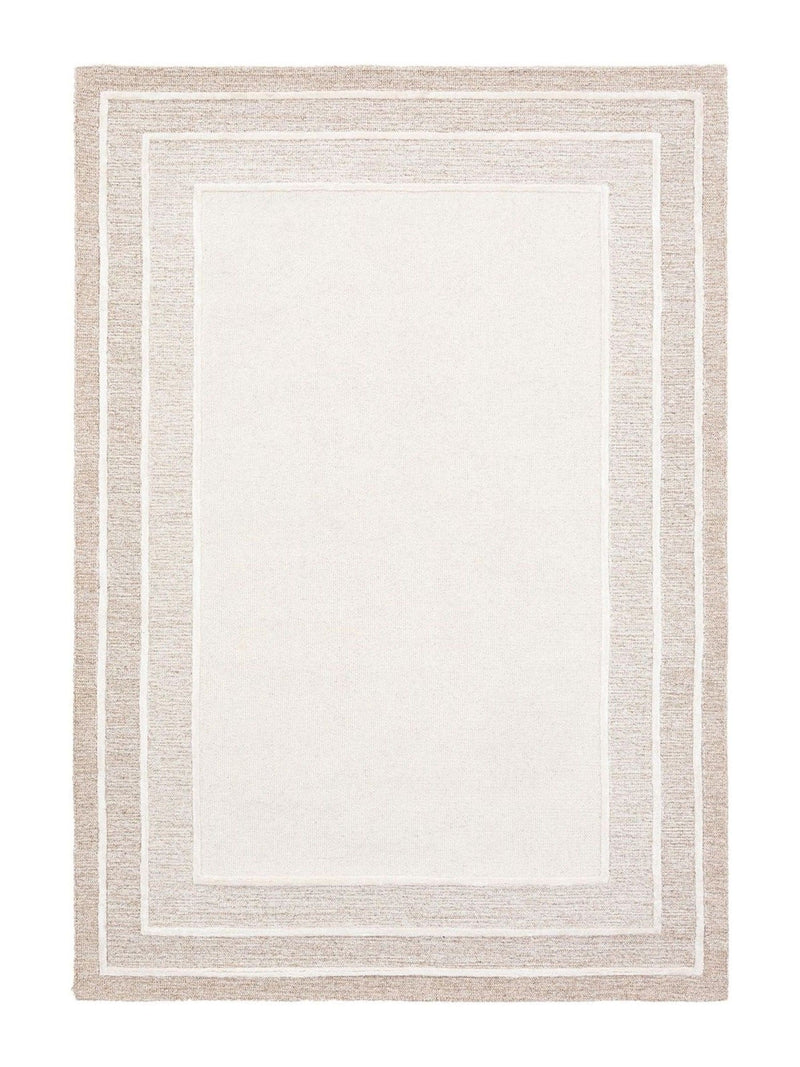 Gallery Home beige Sula tonal border rug 120x180cm - British product