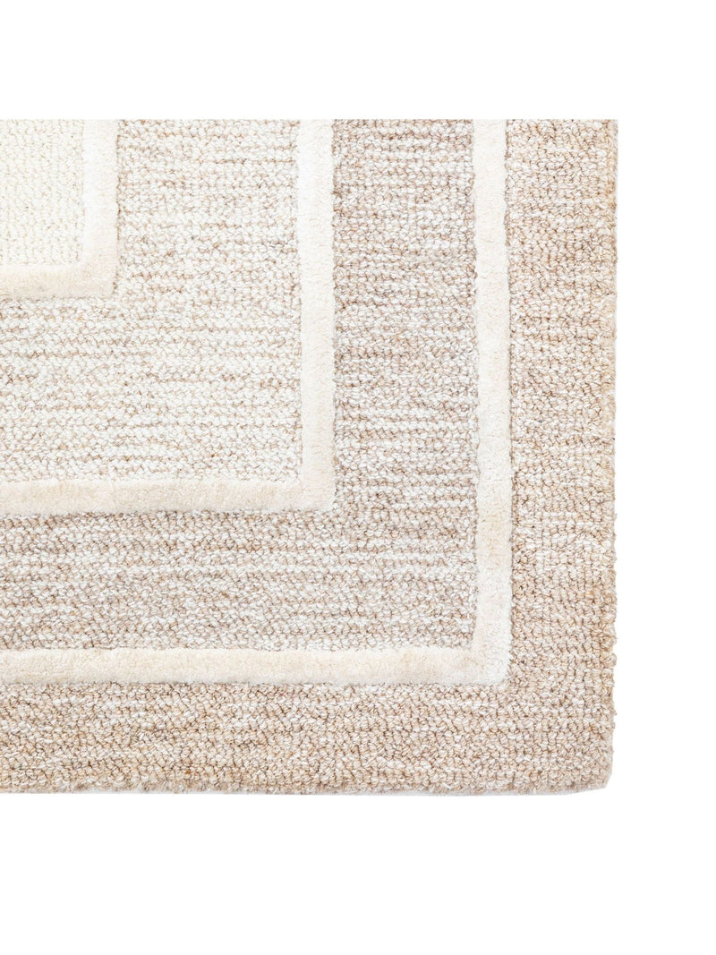 Gallery Home beige Sula tonal border rug 120x180cm - British product
