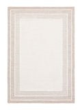 Gallery Home beige Sula tonal border rug 120x180cm - British product