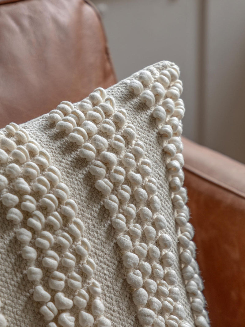 Gallery Home cream textured cushion 45x45cm, imported from the UK