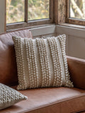 Gallery Home cream textured cushion 45x45cm, imported from the UK
