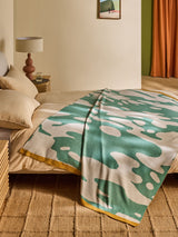 Next MADE.COM Green Ripple Knitted Throw- Buy online at McGrocer