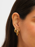 Jon Richard gold plated stainless steel waterproof hoop earrings 25mm, UK version