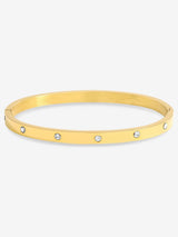 Next Jon Richard Gold Plated Stainless Steel Waterproof Crystal Polished Bangle- Buy online at McGrocer