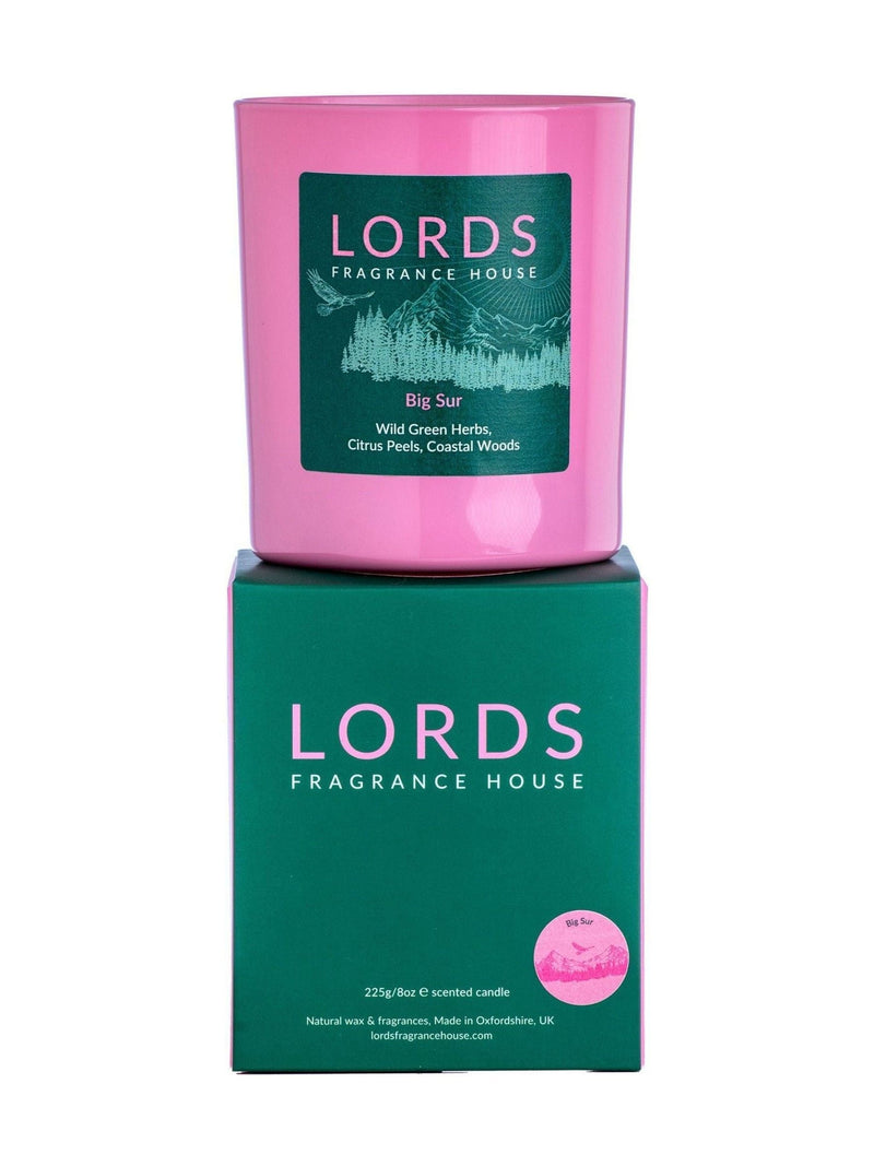 Lords Fragrance House Big Sur candle 225g - British product