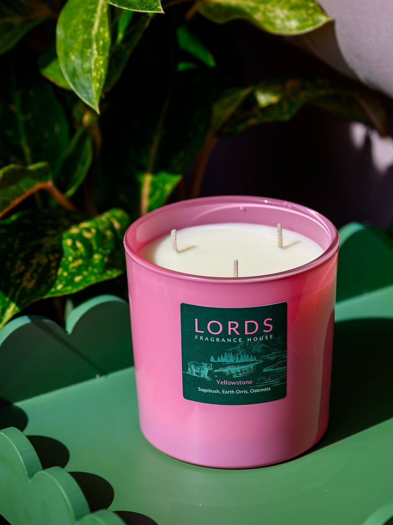 Lords Fragrance House Yellowstone scented candle 225g, UK version