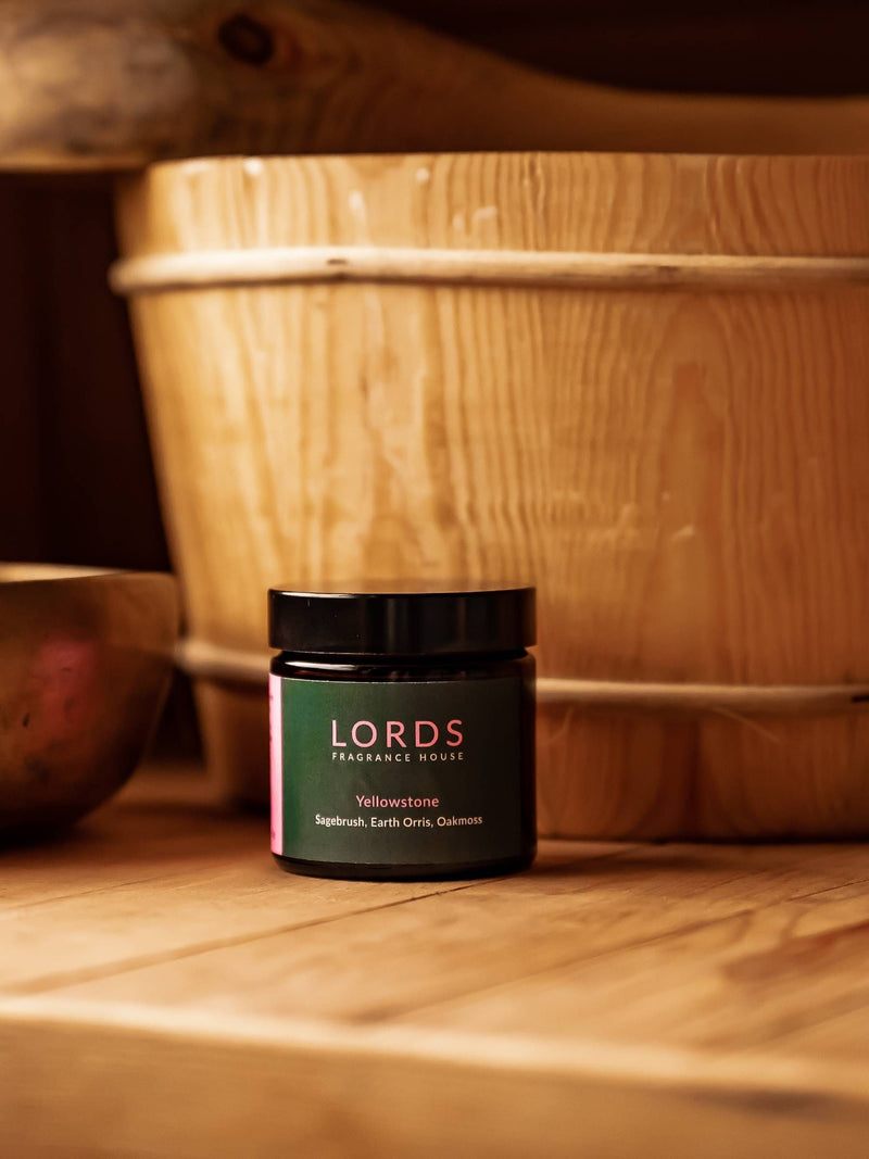 Lords Fragrance House candle Yellowstone travel 60g, imported from the UK