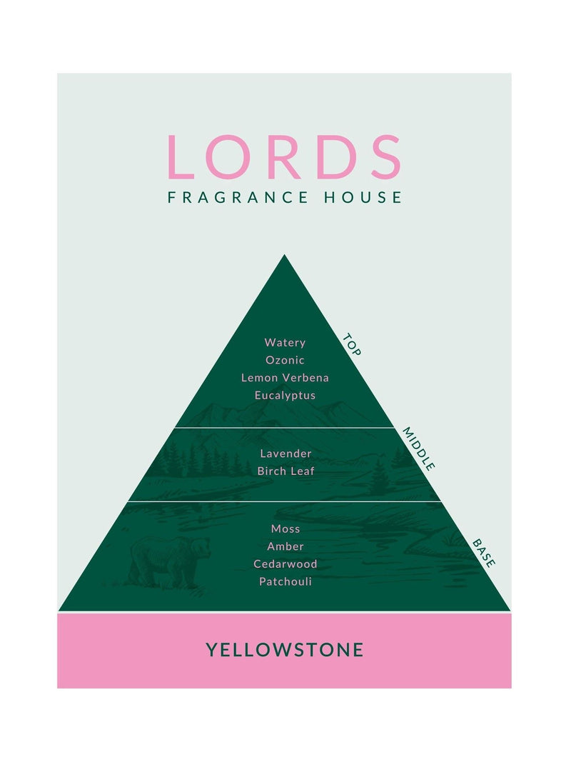 Lords Yellowstone reed diffuser 200ml, UK version