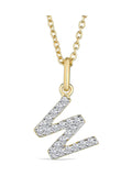 The Diamond Store lab diamond initial pendant necklace 0.10ct in 18K gold vermeil (British brand)