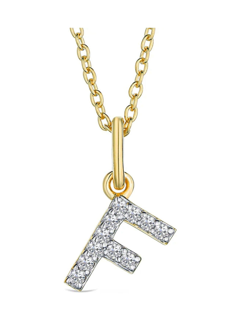 The Diamond Store White Love Letter Initial Necklace 0.10ct (British brand)