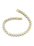 The Diamond Store White Heart 0.15ct lab diamond tennis bracelet silver tone (British brand)