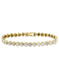 The Diamond Store White Heart 0.15ct lab diamond tennis bracelet silver tone (British brand)