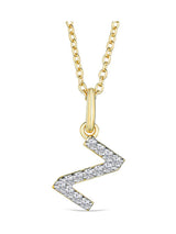 Next The Diamond Store 18K Gold Vermeil Love Letter Initial Z 0.10ct Lab Diamond Necklace- Buy online at McGrocer