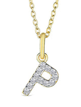 Next The Diamond Store White Love Letter Initial 0.10ct Lab Diamond Necklace in 18K Gold Vermeil- Buy online at McGrocer