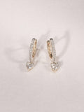 The Diamond Store Heart Drop Huggie Earrings with 0.50ct lab diamonds in 18K gold vermeil (British brand)