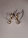The Diamond Store Heart Drop Huggie Earrings with 0.50ct lab diamonds in 18K gold vermeil (British brand)