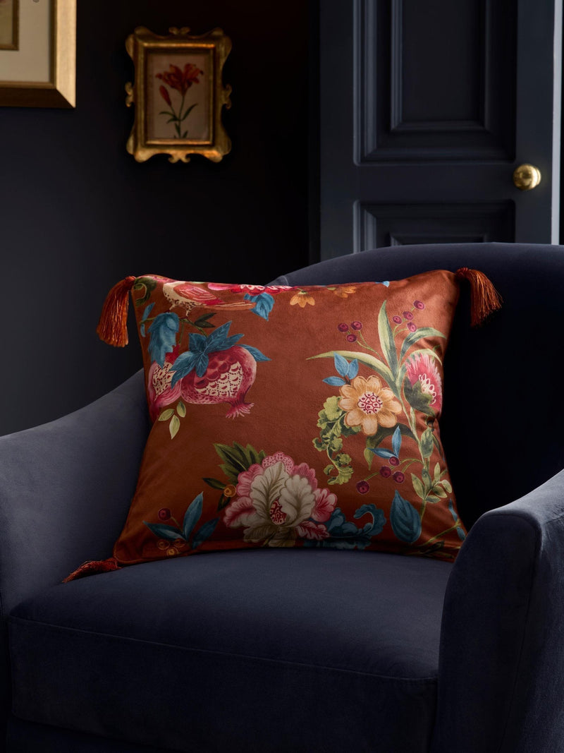 Dreams & Drapes bejewelled velvet cushion, UK version