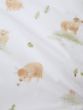 Bianca White Mini Moo Cow Cotton Fitted Sheet