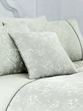 Dreams & Drapes green jasmine jacquard cushion 43cm - British product