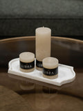 Libra Interiors White Genoa marble tray 33x16x2cm, UK version