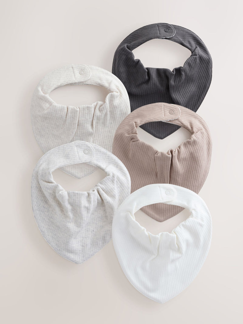 Neutral baby bibs 5 pack (British brand)