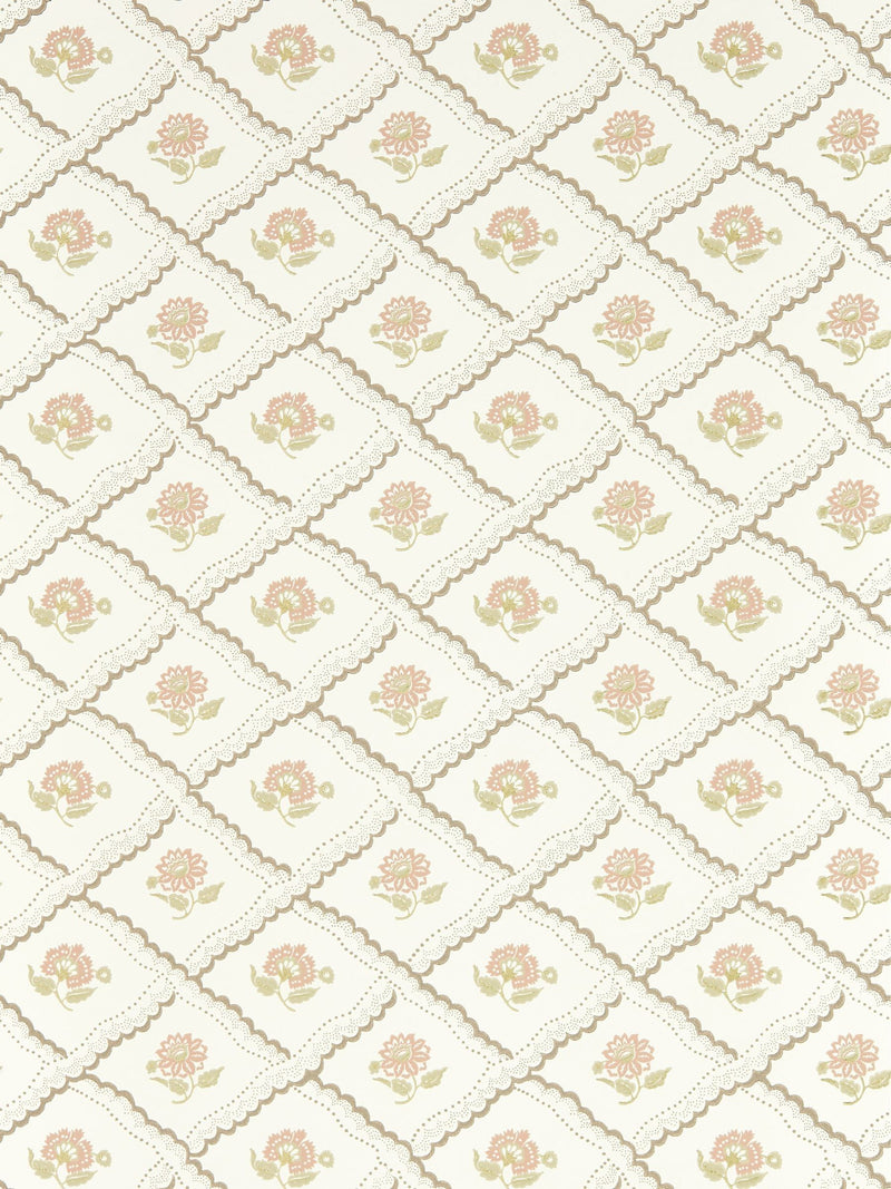 Sanderson Pink Fairdown Country Woodland Wallpaper 100cm x 52cm