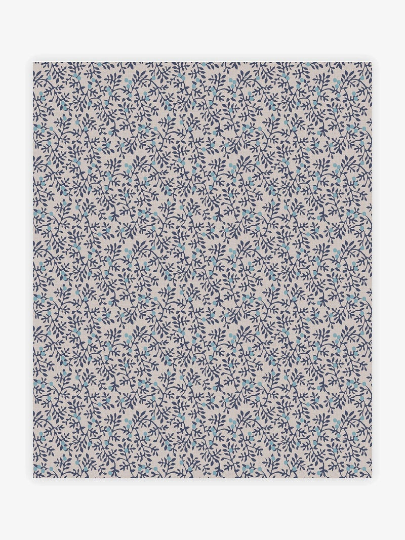 Navy Simplicity Trail wallpaper sample with delicate vines - British product