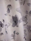 Grey floral print eyelet lined curtains, British product