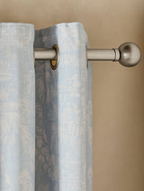 Next Curtains Blue Toile Print Touch of Linen Eyelet Lined- Buy online at McGrocer